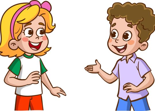 happy-cute-kids-boy-and-girl-talking-each-othercartoon-vector